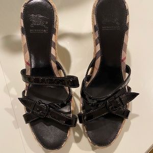 - Burberry patent leather espadrilles (black)
